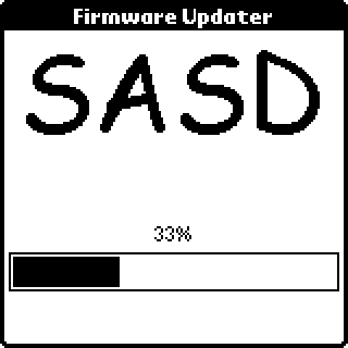 A screenshot of SASD firmware uploader